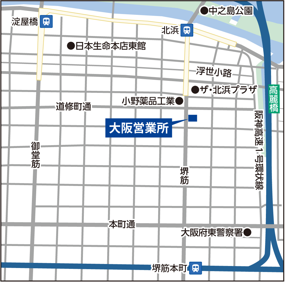 大阪営業所地図